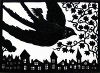 Däumelinchen mit ihrer Freundin, der Schwalbe Däumelinchen mit ihrer Freundin, der Schwalbe