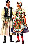Ungarisches Folklore-Paar