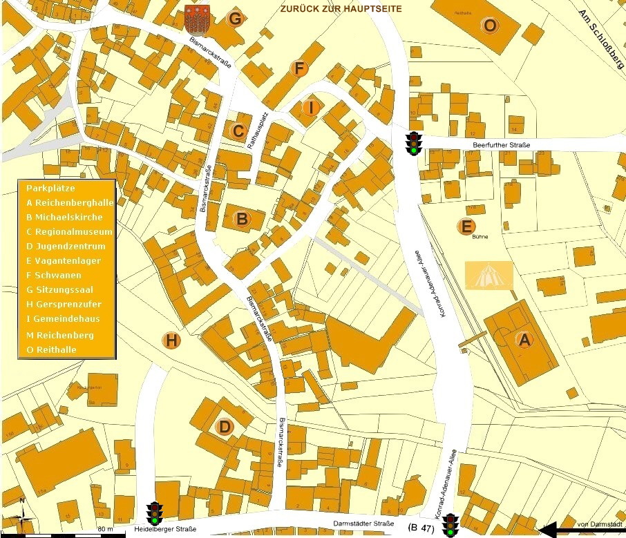 Karte Reichelsheim Ortsmitte