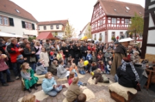 Das historische Reichelsheimer Rathaus bildet die Kulisse für die Alchemisten-Schau Das historische Reichelsheimer Rathaus bildet die Kulisse für die Alchemisten-Schau