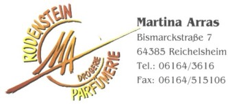 Visitenkarte Drogerie Rodenstein
