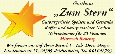 Visitenkarten Gasthaus "Zum Stern"